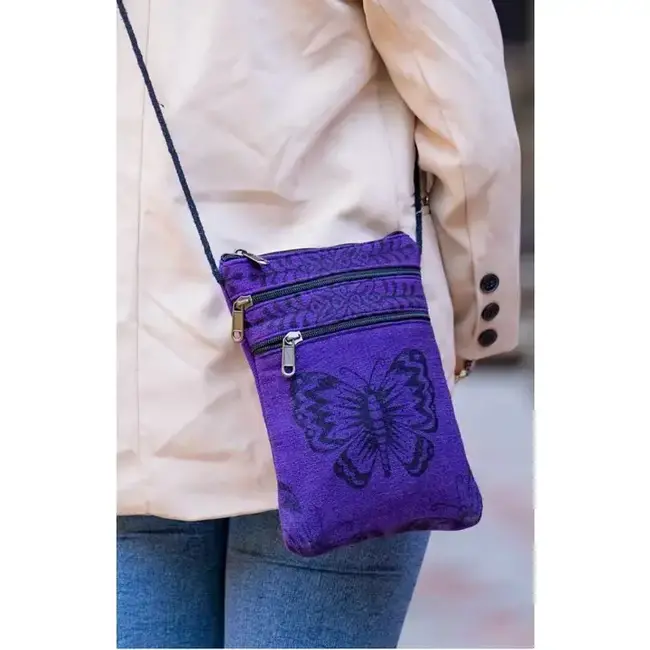 Blockprint Cotton 3-Zip Passport Bag
