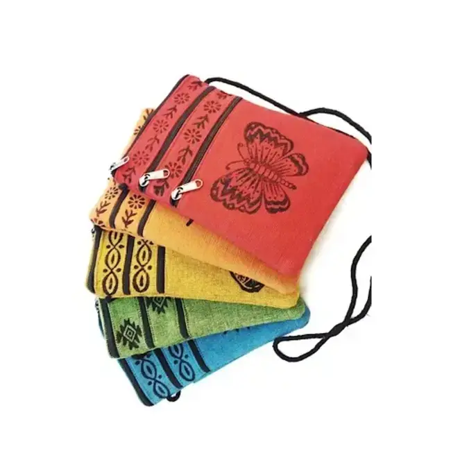 Blockprint Cotton 3-Zip Passport Bag