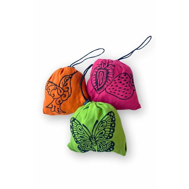 Cotton Blockprinted  Stuffable Shopping Bag