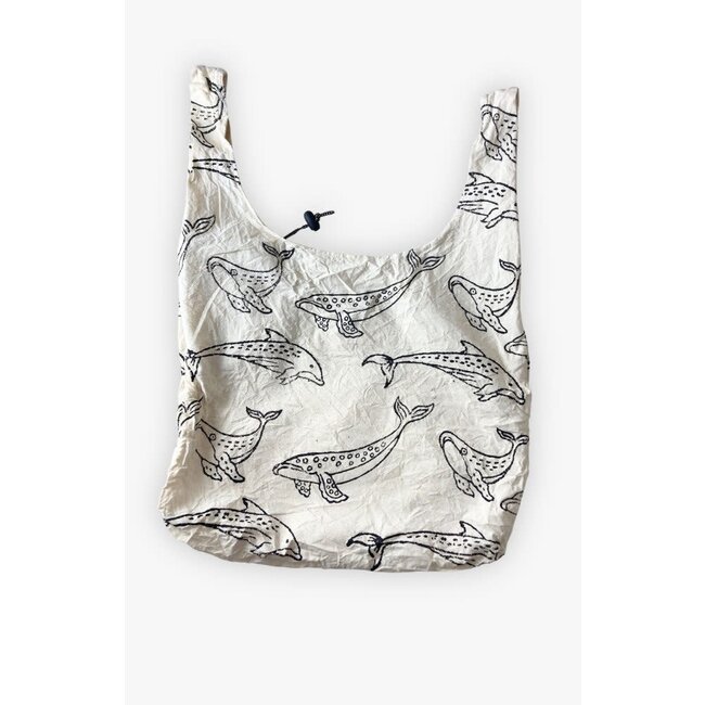 Cotton Blockprinted  Stuffable Shopping Bag