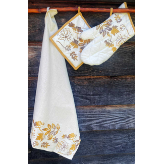 Nepal Golden Leaf Dishtowel