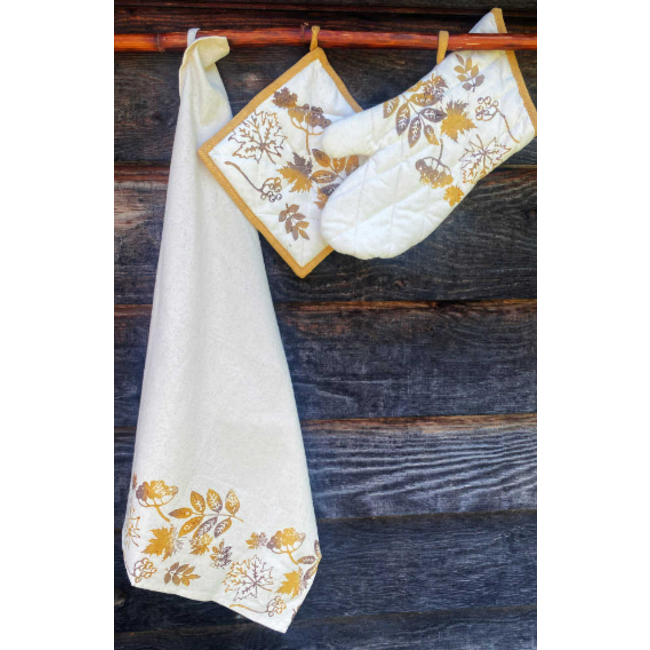 Golden Leaf Dishtowel