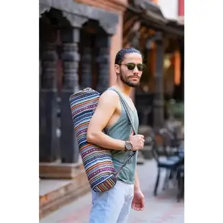 Nepal Gyari Stripe Yoga Bag
