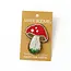 Bala Mani Beaded Brooch Pin - Mushroom