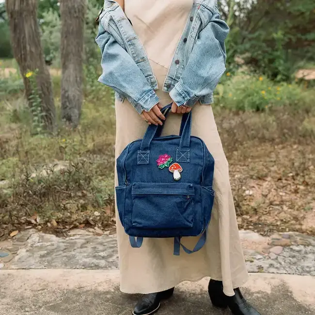 Bala Mani Beaded Brooch Pin - Mushroom