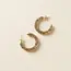 India Bhavani Gold Beaded Hoop Earrings