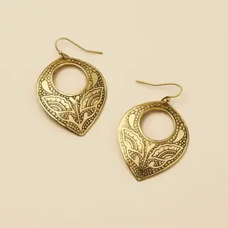 India Yashi Embossed Statement Earrings