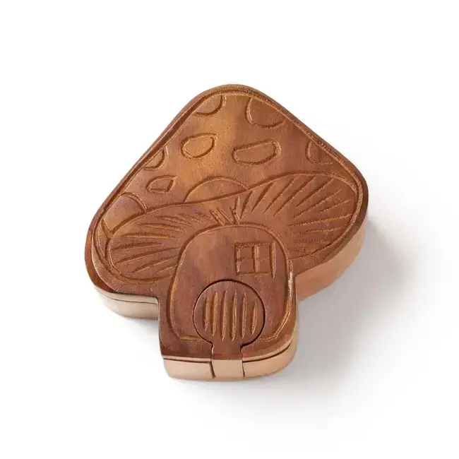 Sheesham Wood Puzzle Box - Mushroom