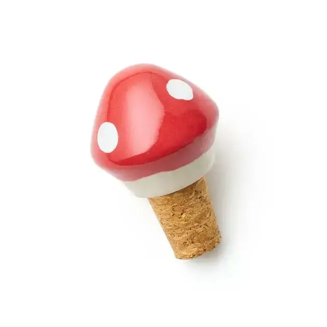 Ceramic Wine Stopper Cork - Mushroom
