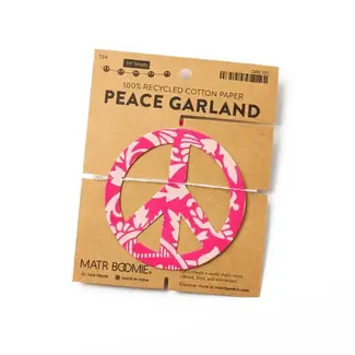 India Peace Sign Recycled Paper Garland