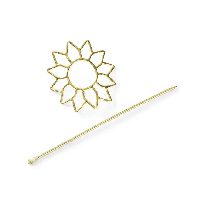 Hair Pin - Suryamukhi Sunflower w/ Stick