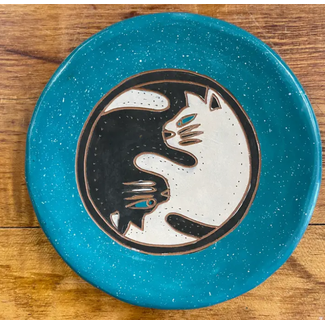 Nicaragua Yin Yang Cat Ceramic Ring Dish