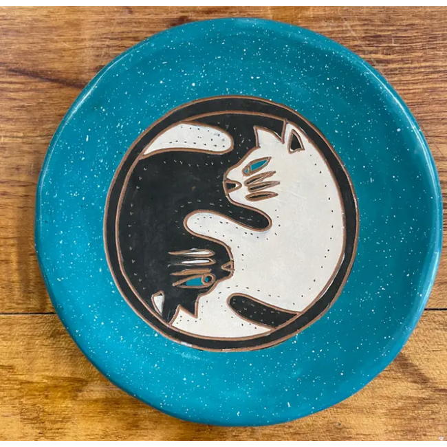 Yin Yang Cat Ceramic Ring Dish