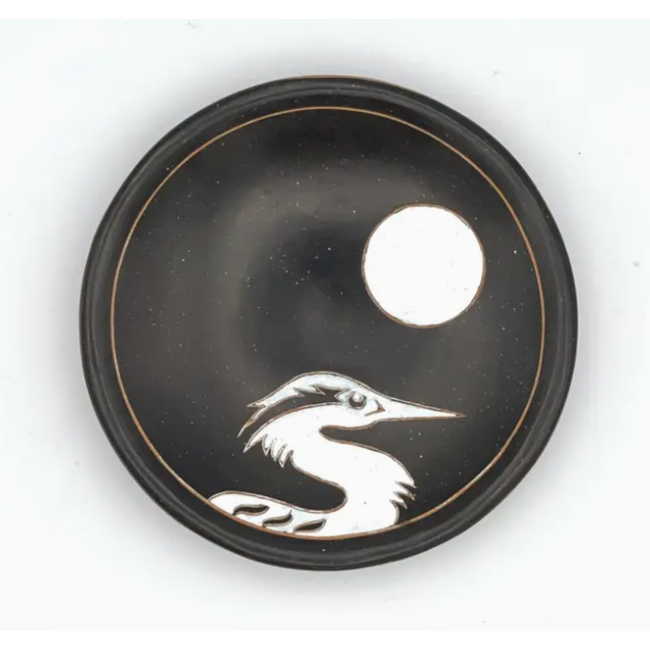 Great Blue Heron Ceramic Ring Dish
