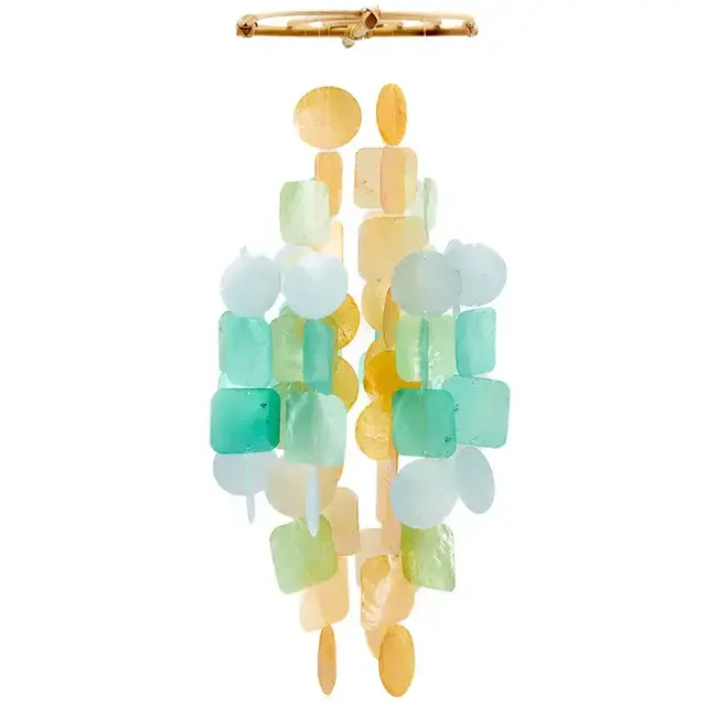 Capiz Chime - Tropical Flowers