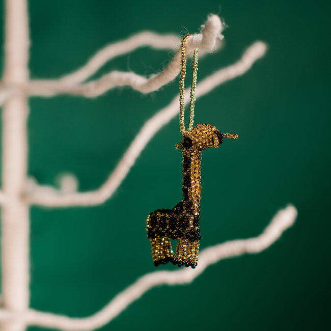 Giraffe Beaded Ornament