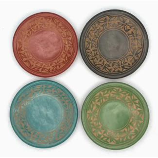 Nicaragua Geometric Flower Petal Ceramic Ring Dish