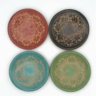 Nicaragua CLEARANCE Geometric Kaleidoscope Ceramic Ring Dish