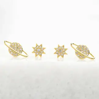 China Celestial Orbit Stud Earrings