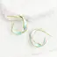 China With a Twist Hoop Earrings - Mint