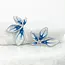 Flourish Blue & Silver Leaf Earrings