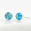 China Lora Blue & Silver Stud Earrings