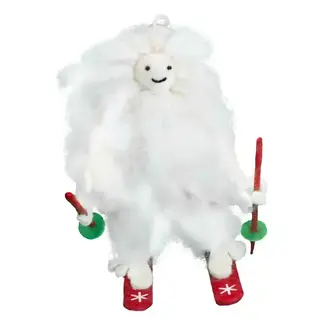 Nepal Skiing Yeti Ornament