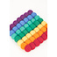 Small Square Felt Ball Trivet - Rainbow