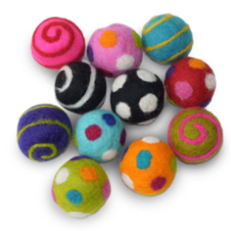Nepal Cat Toy - Wool Ball 1.5"