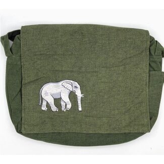 Nepal Cotton Elephant Messenger Bag