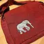 Cotton Elephant Messenger Bag