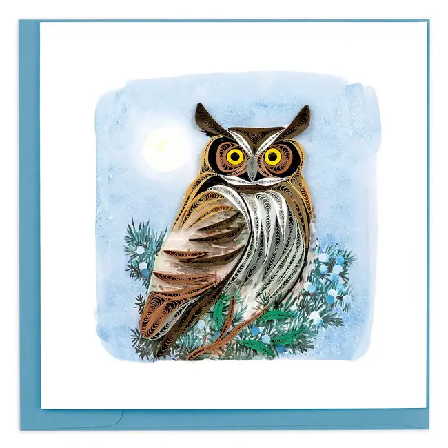 Quilled Card - Great Horned Owl