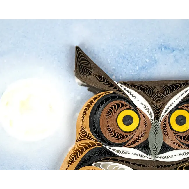 Quilling Card - Great Horned Owl