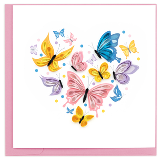 Vietnam Quilled Card - Butterfly Heart