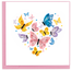 Vietnam Quilled Card - Butterfly Heart
