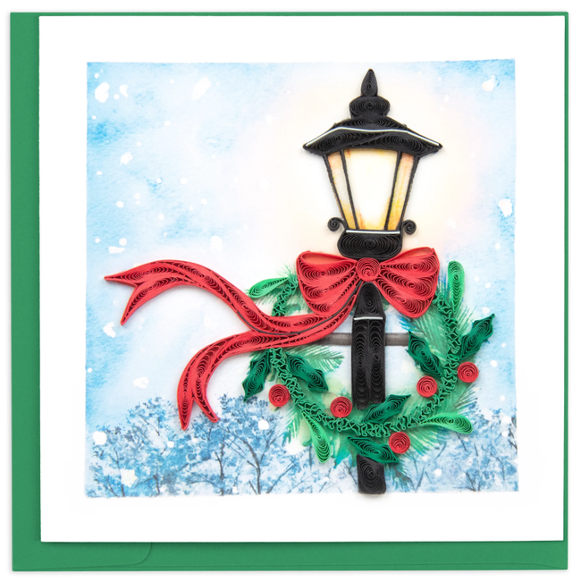 Quilled Card - Holiday Lamp Post