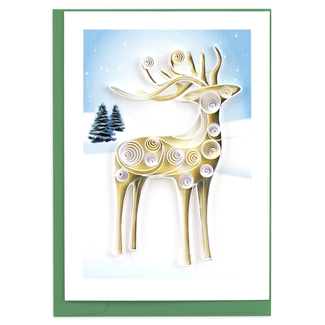 Vietnam Quilling Card Mini - Reindeer