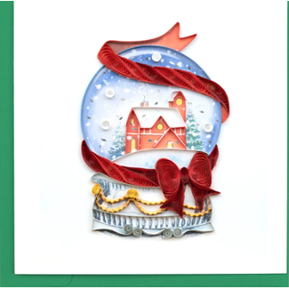 Vietnam Quilled Card - Snow Globe