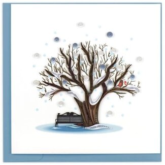 Vietnam Quilled Card - Winter Tree