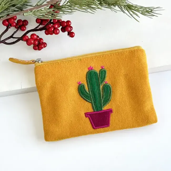 Felt  Coin Purse - Cactus
