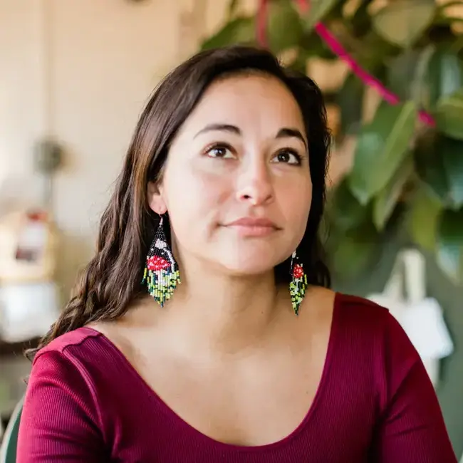 Woodland Mushroom Fringe Earrings