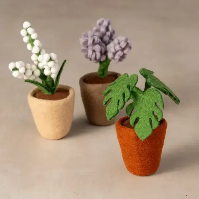 Felted Flower Pot