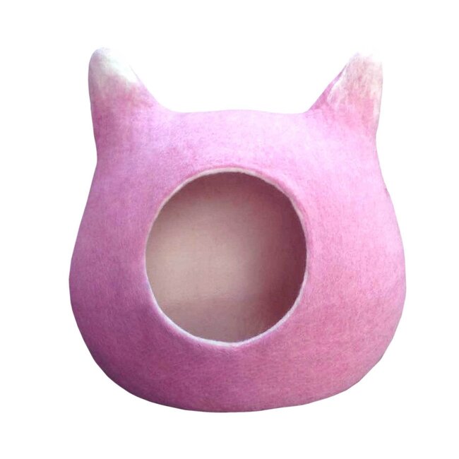 Felt Cat Cave - Pink Kitty