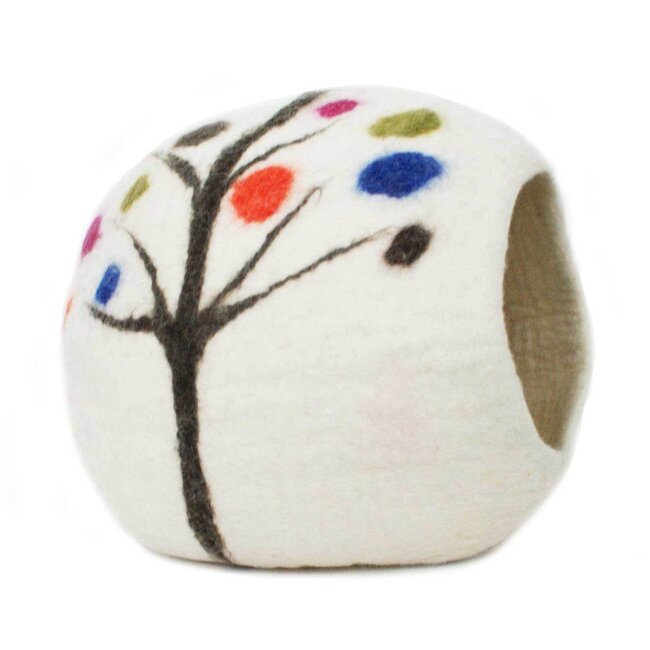 Felt Cat Cave - Colourful Tree