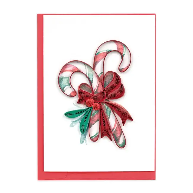 Mini Quilled Card - Candy Canes