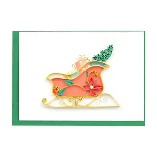 Vietnam Mini Quilled Card - Christmas Sleigh