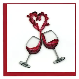 Vietnam Quilling Card - A Toast to Love