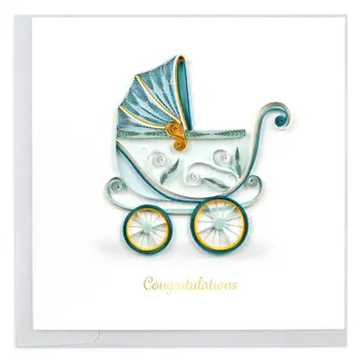Vietnam Quilling Card - Baby Buggy