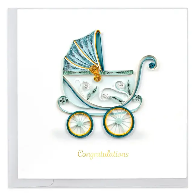 Quilled Card - Baby Buggy