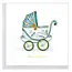 Quilled Card - Baby Buggy